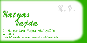 matyas vajda business card